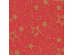 Ubrousek 40x40 Dsoft Holiday Star Red 12ks