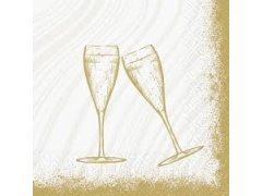 Ubrousek 40x40 Dsoft Sparkly Cheers White 60ks