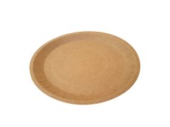 Talíř papírový KRAFT pr.23cm hnědý 100ks