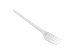 Plast vidlička bílá 18cm/10ks opakovatelně použitelné