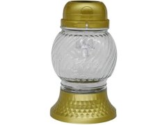 Hřbitovní svíčka LED 17cm MADONA zlatá /stříbrná