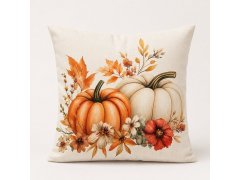 Povlak na polštář 45x45cm motiv dýně jutový