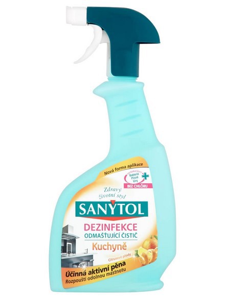 Sanytol silně odmašťující 500ml pumpa - Čistící a mycí prostředky Dezinfekční prostředky Dezinfekční přípravky