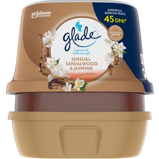 Glade Vonný gel do koupelny Sensual Sandalwood a&nbsp; - Drogerie Osvěžovače a&nbsp;svíčky Difuzéry, gelové, dekorativní