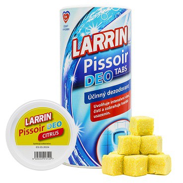 Larrin Pissoar deo Citrus 900g tuba - WC přípravky Závěsy na WC a pissoárové kostky