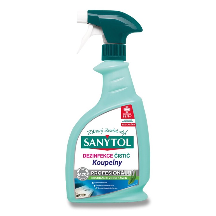 Sanytol čistič koupelny 750ml HCAAP - Drogerie Koupelna a&nbsp;WC Dezinfekce a&nbsp;plísně