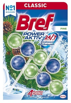 Bref Power Aktiv Pine 2x50g kuličky Bref Power Aktiv Pine 2x50g kuličky - Drogerie Koupelna a WC Vonné závěsky