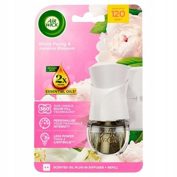 AirWick elektrický osvěžovač komplet 19ml pivonka +jasmín.květ