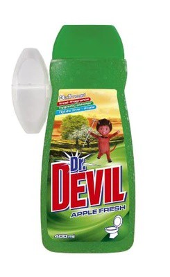 Dr.Devil WC gel Apple 400ml - WC přípravky Závěsy na WC a pissoárové kostky