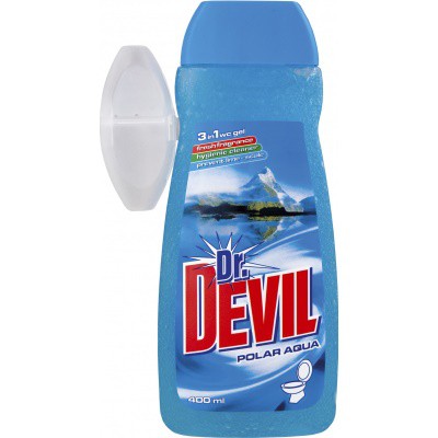 Dr.Devil WC gel Polar aqua 400ml - WC přípravky Závěsy na WC a pissoárové kostky