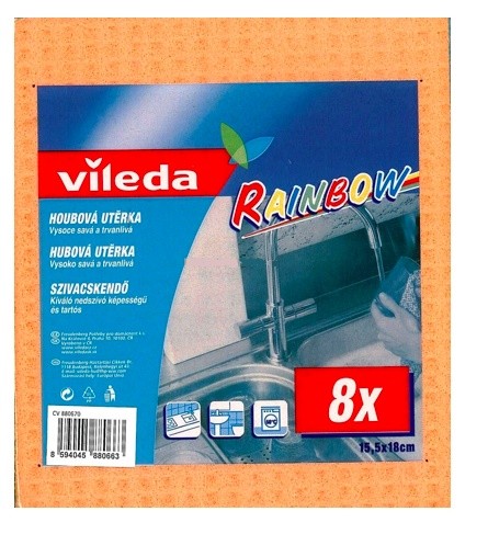 Vileda Style houbová utěrka 8s Rainbow - Drogerie Kuchyň Hadříky