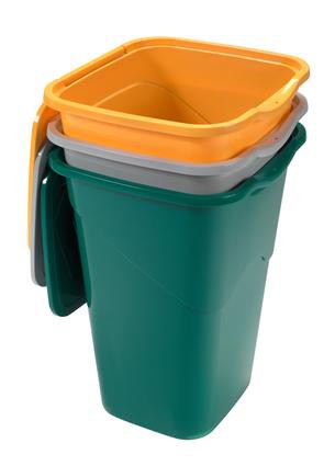 Koš na tříděný odpad SADA 3x50l Barevné - Úklidové a ochranné pomůcky Vědra, kýble a odpadkové koše