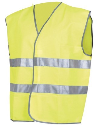 Vesta reflexní žlutá XXL 071873000 - Úklidové a&nbsp;ochranné pomůcky Zástěry, čepice, návleky, respirátor