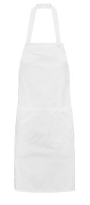 Zástěra s laclem pogumovaná bílá