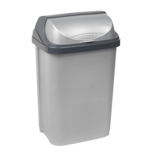 Koš odpadkový výklopný 25lRolltop stříbr - Úklidové a ochranné pomůcky Vědra, kýble a odpadkové koše