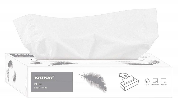 Katrin kosmetické kapesníčky BOX 2V 100ks - Papírové a hygienické výrobky Toaletní papíry