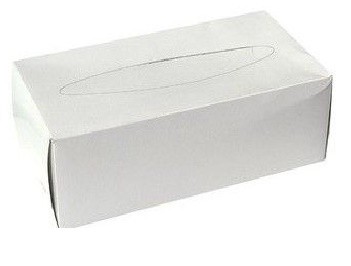 papírové kosmetické kapesníčky bílá krabička 100ks - Papírová hygiena Kosmetické kapesníčky box