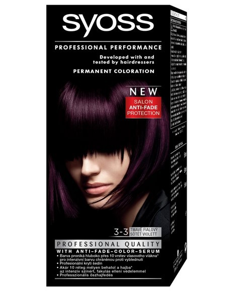 Syoss barva 3-3 tmavě fialová - Péče o tělo Barvy na vlasy