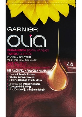 Garnier Olia Barvy na vlasy 4.6 tmavě červená /bez amoniaku - Kosmetika Pro ženy Vlasová kosmetika Barvy