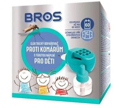 BROS- elektrický odpař. proti komárům s&nbsp;tekutou náplní -dětský - Zahradní a&nbsp;sezónní produkty Spreje proti hmyzu, repelenty
