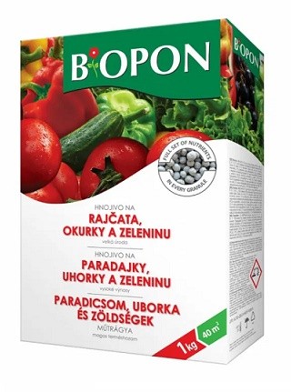 Biopon hnojivo na rajčata, okurky a zeleninu 1kg - Zahradní a sezónní produkty Substráty, hnojiva a výživa