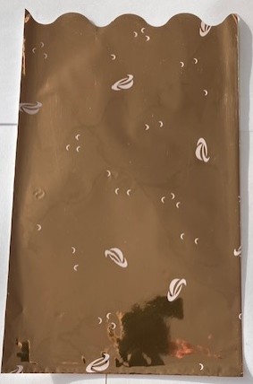 Celofánový sáček 20x33cm 50ks/bal zlaté barvy s potiskem