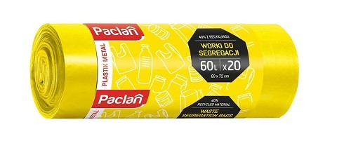 Sáčky do koše 60l žluté 20ks /11mi