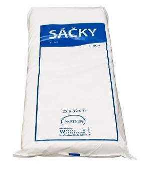 Sáčky skládané 14x8x32cm/1000ks - Úklidové a&nbsp;ochranné pomůcky Obalový materiál Mikrotenové sáčky