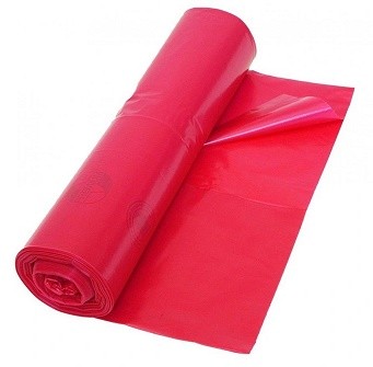 Pytel 70x110 50mi 25ks Červené - Úklidové a&nbsp;ochranné pomůcky Obalový materiál Pytle na odpad 40 - 60 Mi  slabé