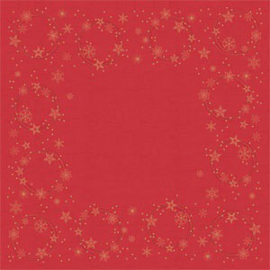 Ubrus 84x84 Star Shine Red neomyvatelný - Restaurace a rauty Ubrusy, šerpy, prostírky