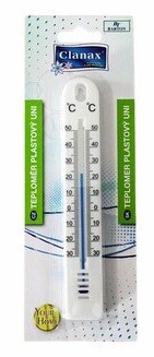Teploměr pokojový plastový bílý 12,5x3,5 bílý - Dekorace a&nbsp;domácnost Teploměry