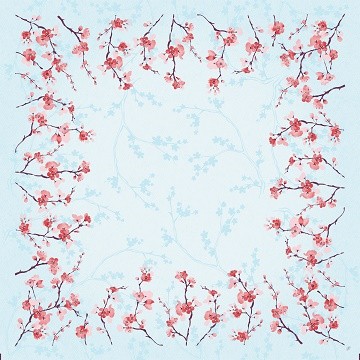 Ubrus 84x84 Cherry Breeze Blue neomyvatelný - Restaurace a&nbsp;rauty Ubrusy, šerpy, prostírky Neomyvatelný ubrus