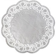 Dortová krajka kulatá 26cm 100ks/72326