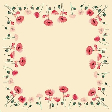 Ubrus 84x84 Poppy Charm omyvatelný