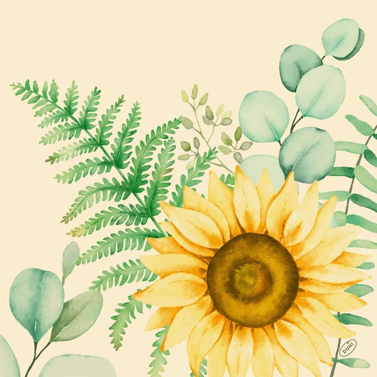 Ubrousek 40x40 Dsoft Sunflower dreams 60ks - Restaurace a&nbsp;rauty Ubrousky, kapsy na příbory Airlaid 40x40