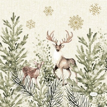 Ubrousek 33x33 3Vr Elegant Deer 20ks