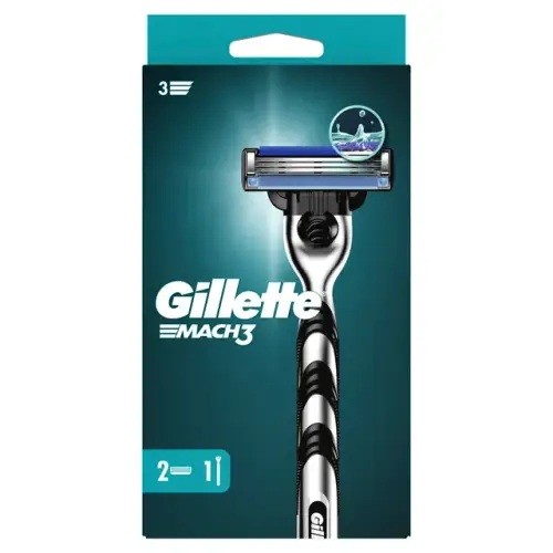 Gillette Mach 3 strojek 2 hlavice - Kosmetika Pro muže Péče o&nbsp;obličej Holení