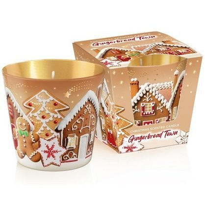 Svíčka ve skle Bartek 115g Gingerbread Town - Drogerie Osvěžovače a svíčky Svíčky vonné, čajové