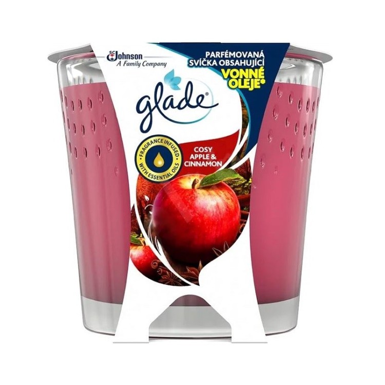 Svíčka Glade cosy Apple Cinnamon 129g - Drogerie Osvěžovače a&nbsp;svíčky Svíčky ostatní