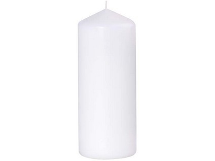 Svíčka válec Bílá 8x20cm Bispol - Svíčky, svícny a lampové oleje Svíčky