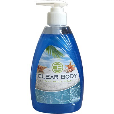 Clear body tekuté mýdlo 500ml oceán - Péče o tělo Tekutá mýdla S dávkovačem