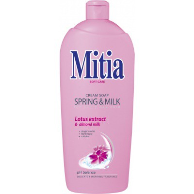 Mitia 1l tekuté mýdlo Spring+ Milk NN - Péče o tělo Tekutá mýdla Bez dávkovače