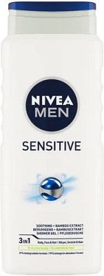 Nivea spg 250ml Sensitive bílý men - Kosmetika Pro muže Péče o tělo Sprchové gely