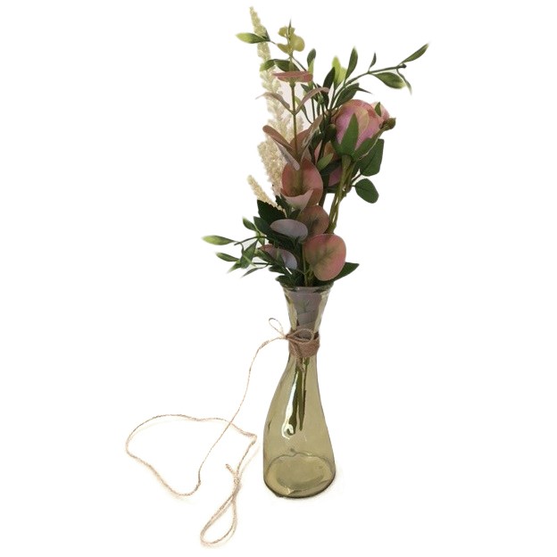 Váza sklo vlnka s dekorací pověsit Mix b - Restaurace a rauty Dekorace