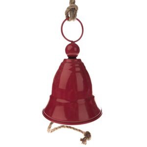 Závěsný kovový zvonek - červený 11cm - Nezařazené