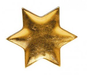 Talíř keramický zlatá hvězda 30cm - Restaurace a rauty Dekorace