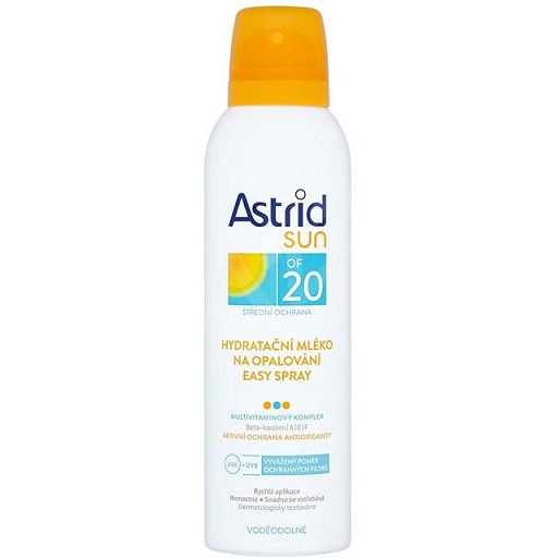 Astrid Sun mléko sprejvoděodol150ml OF20 - Péče o tělo Opalovací přípravky