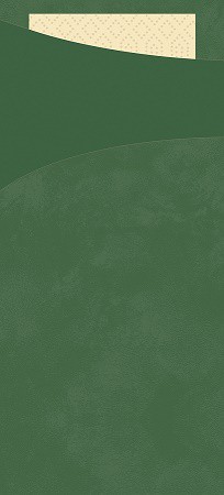 Tissue Sacchetto 8,5x20cm tmavě zelená100ks - Restaurace a rauty Ubrousky, kapsy na příbory Kapsy na příbory