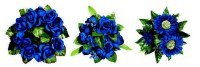 Květinový kroužek Modrý pr.11cm- MIX - Svíčky, svícny a lampové oleje svícny & kroužky