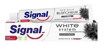 ZP Signal White system Charcoal 75ml - Kosmetika Ústní hygiena Zubní pasty